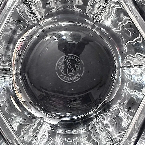 BACCARAT Clear Crystal Harcourt Missouri Jam Jar Bowl VINTAGE Decor